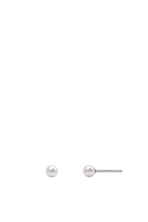 Silver925 SW Pearl Earrings 4mm PS083E