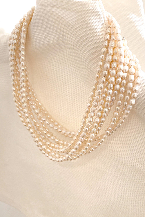 Silver925 Bob Fresh Water Pearl Necklace OZ-SV0115N