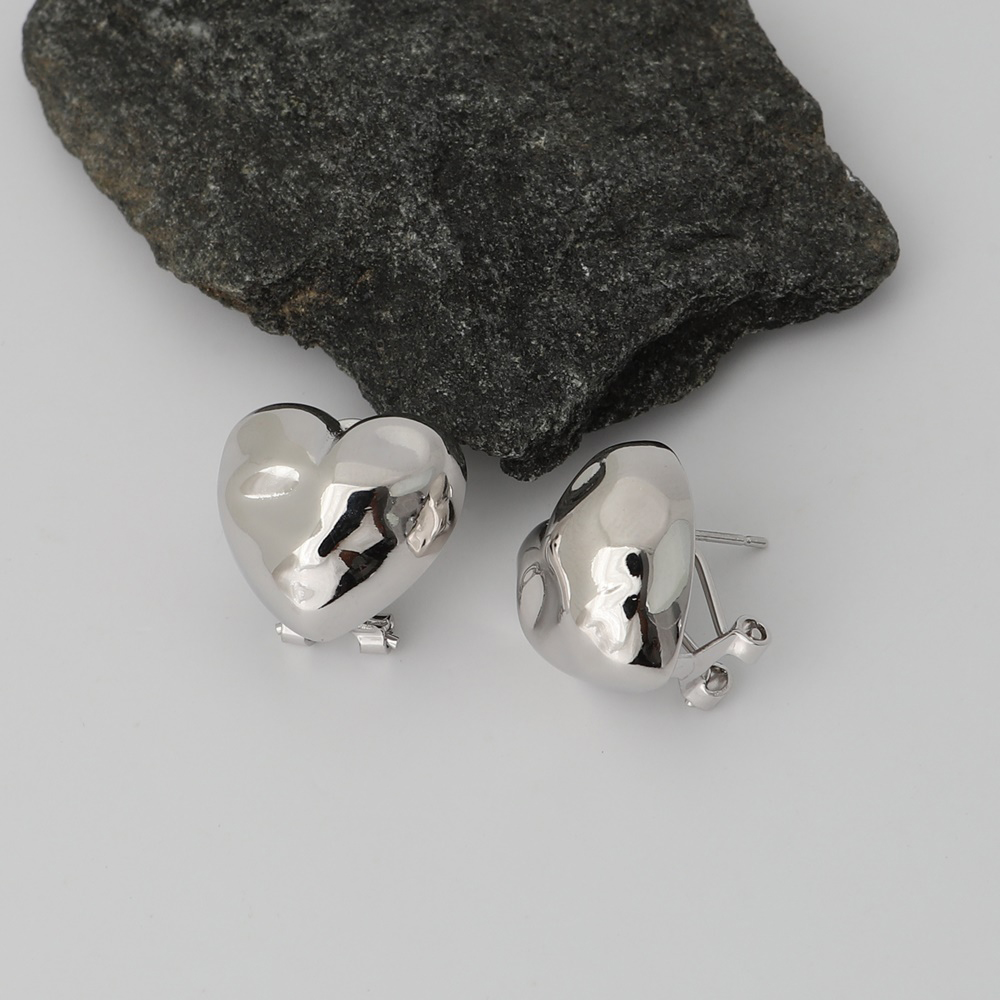Hammered Bold Heart Earrings PB109E