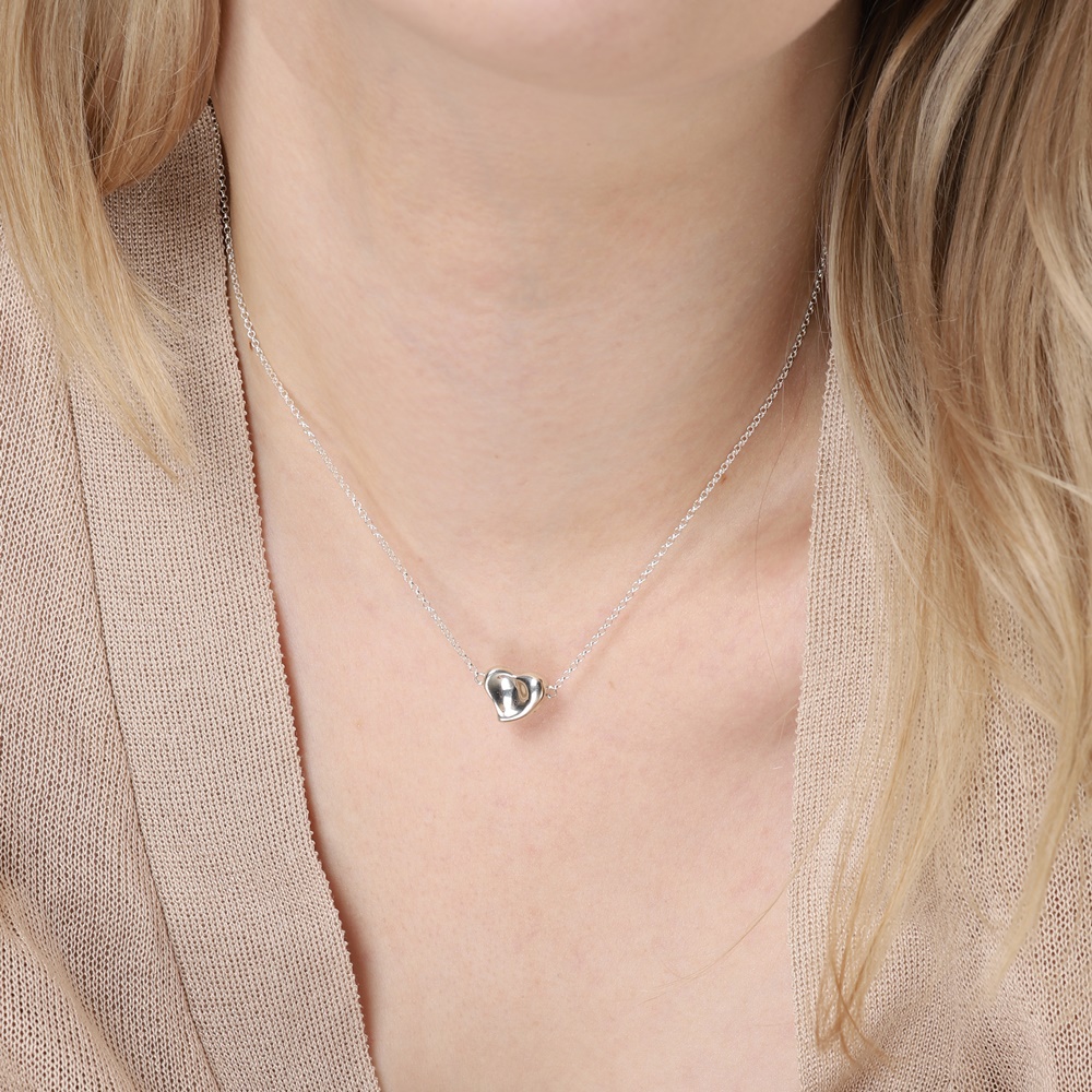 Silver925 Lovely Heart Pendant Necklace PS137N