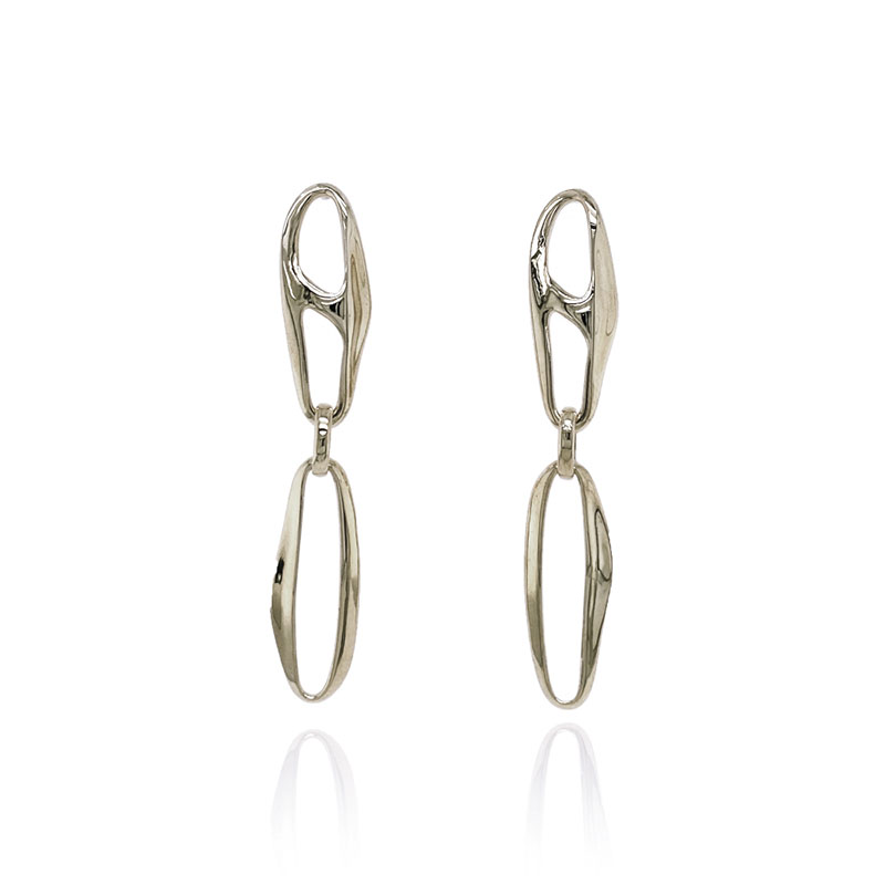 [Celeb Pick] Silver925 Munch Chain Earrings PS086E