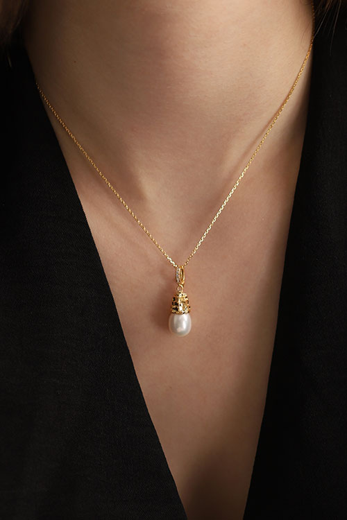 Silver925 Tear Drop Fresh Water Pearl Pendant PS009P