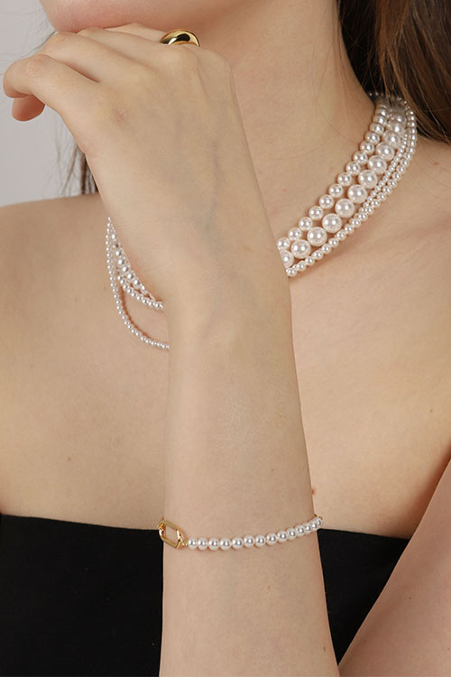 Silver925 Pearl Mix Bracelet PS074B