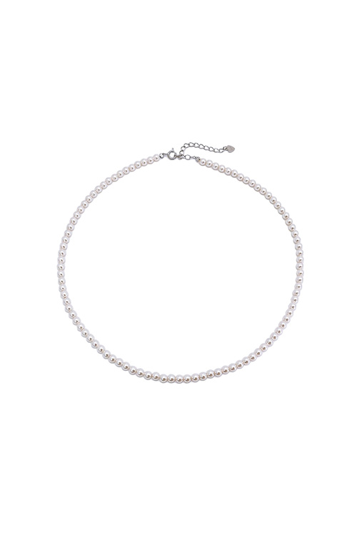 Silver925 SW Pearl Necklace 4mm PS083N