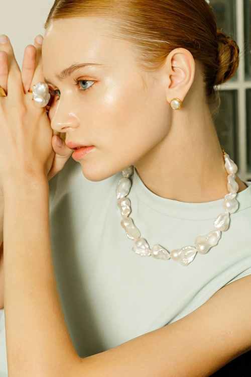 Silver925 Baroque Nube Necklace PS023N