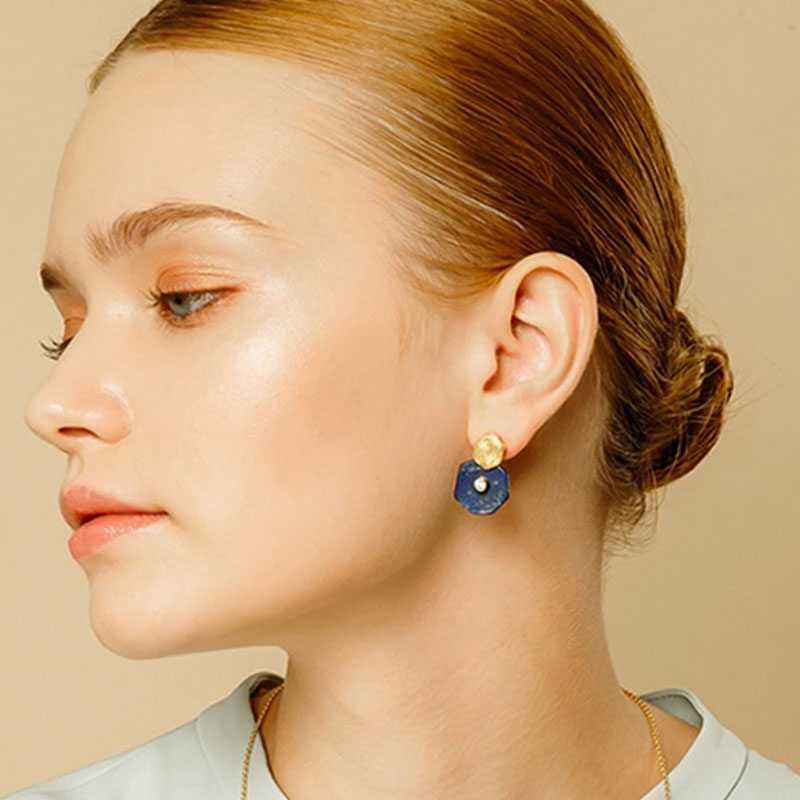 Silver925 Hexagon II Earrings PS087E