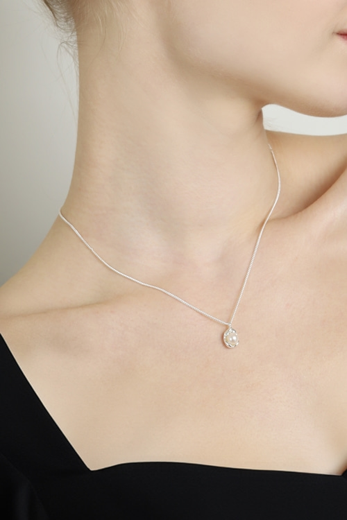 Silver925 Fresh Water Pearl Shell Pendant Necklace PS166N