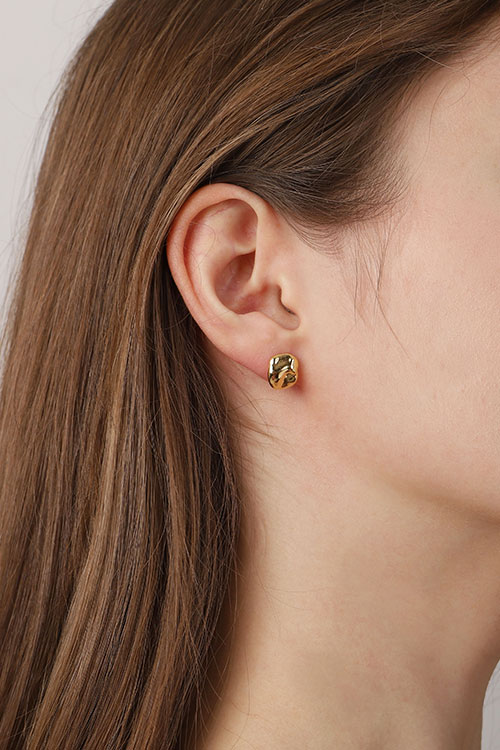 Silver925 Natural Shape Coin Earrings PS064E
