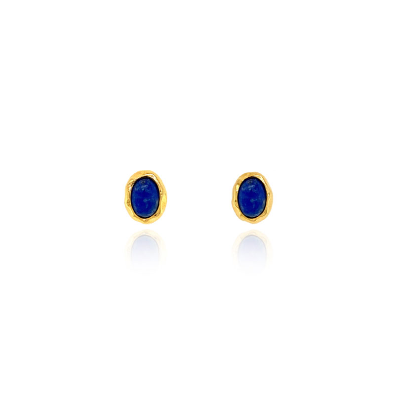 Silver925 Oval Stone Earrings PS015E