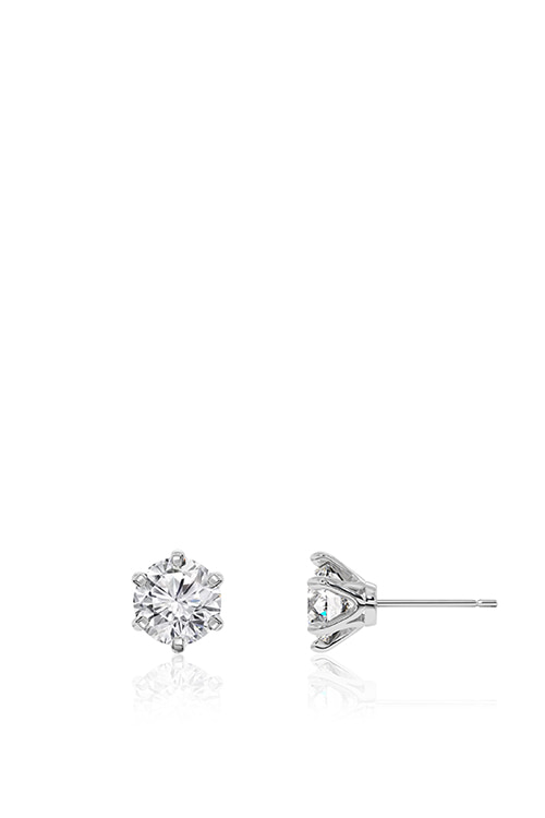 Silver925 Moissanite 2ct Earrings PS106E
